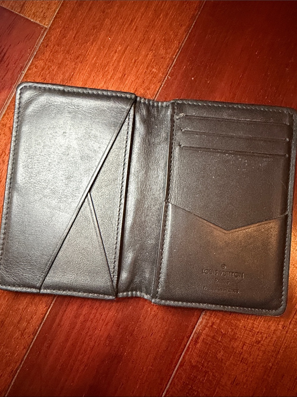 Louis Vuitton Black Embossed Leather Card & Key Holder - Picture 2 of 4
